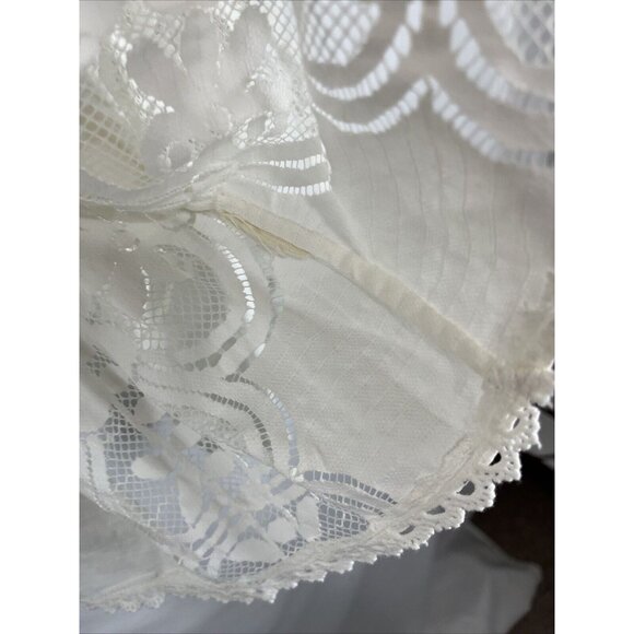 Spell (And the Gypsy) White Lace Empire Waist Boho Top w/ Bell Sleeves - Picture 7 of 14